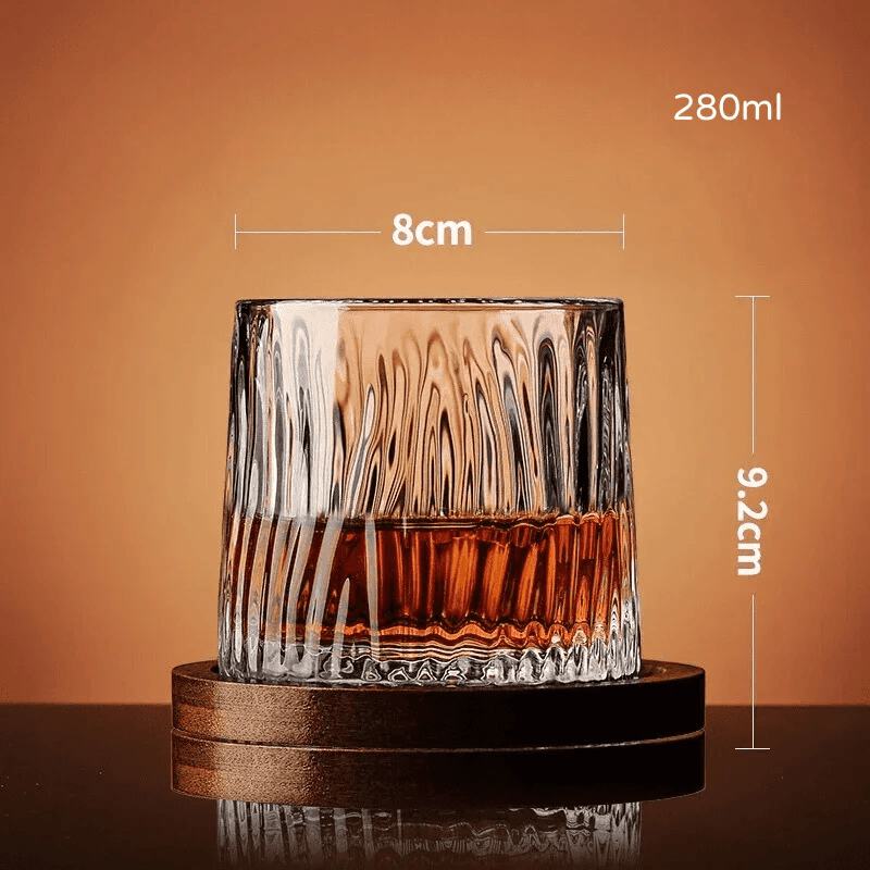 Copo De Whisky Cristal Com Base Rotativo